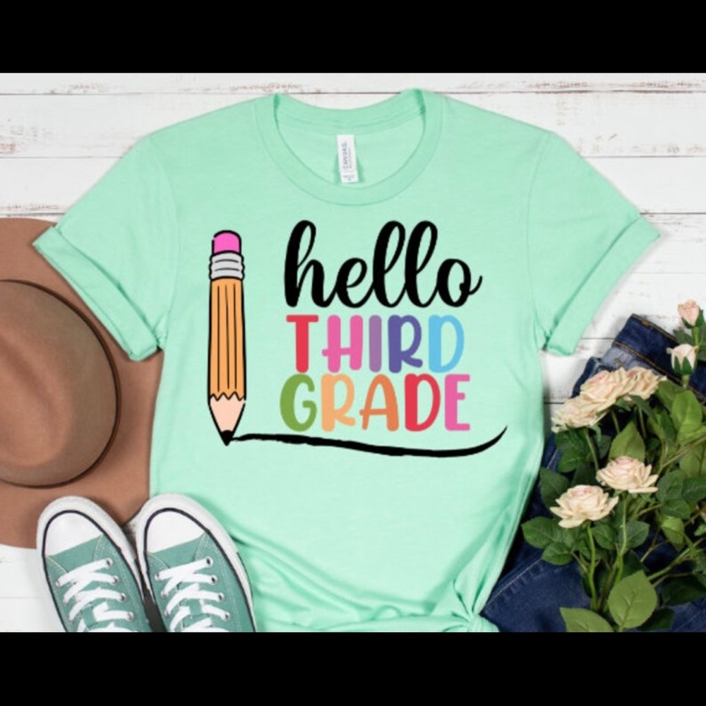 Hello Third Grade Teacher Shirt